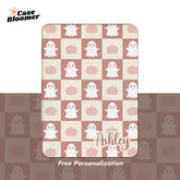 Halloween Checkerboard Ghost Kindle Case, Kobo Case, Free Personalization